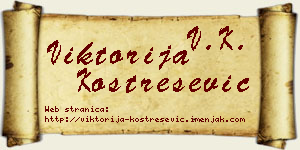 Viktorija Kostrešević vizit kartica